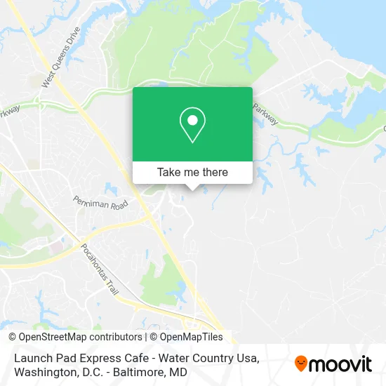 Launch Pad Express Cafe - Water Country Usa map