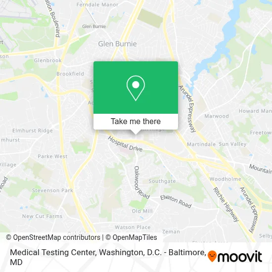 Medical Testing Center map