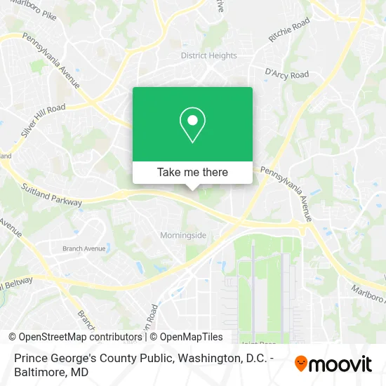 Prince George's County Public map