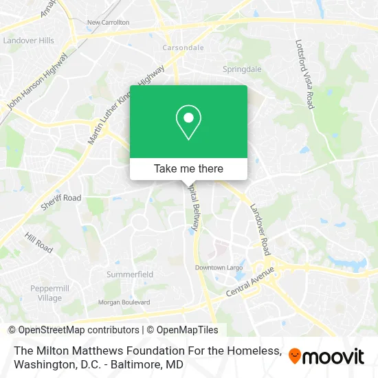 The Milton Matthews Foundation For the Homeless map