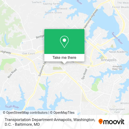 Transportation Department-Annapolis map