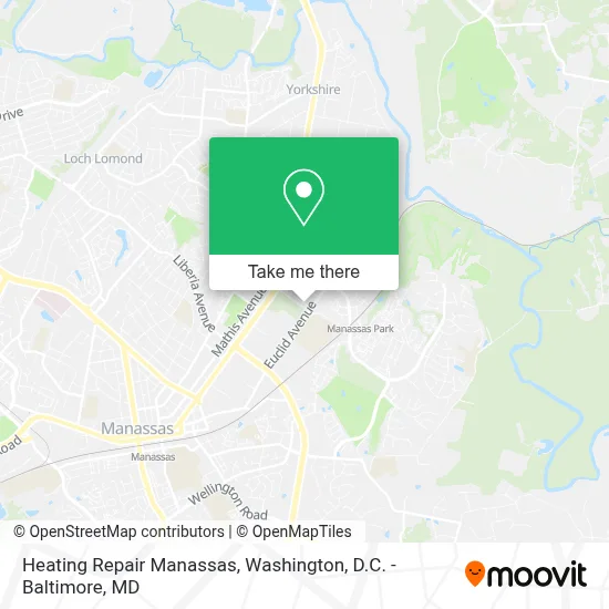 Heating Repair Manassas map