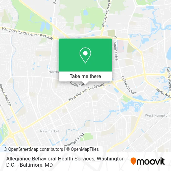 Allegiance Behavioral Health Services map