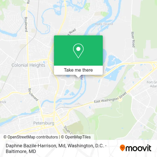 Daphne Bazile-Harrison, Md map