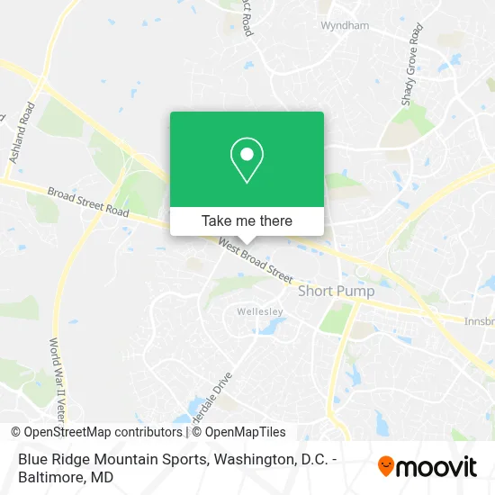 Blue Ridge Mountain Sports map