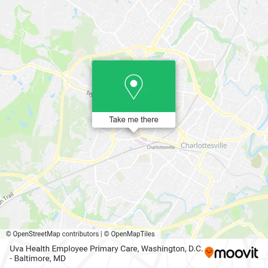 Uva Health Employee Primary Care map