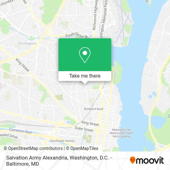 Salvation Army Alexandria map