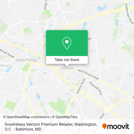 Gowireless Verizon Premium Retailer map