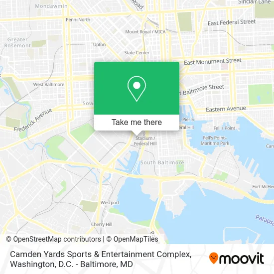 Camden Yards Sports & Entertainment Complex map