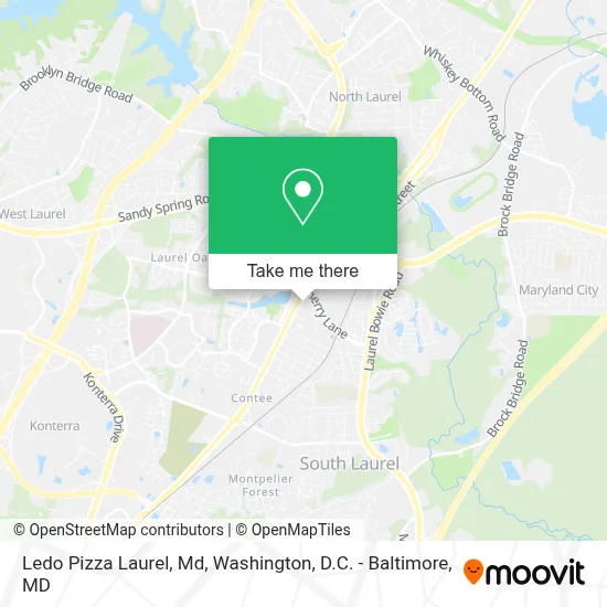 Ledo Pizza Laurel, Md map