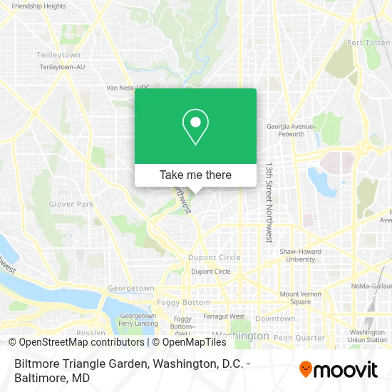 Biltmore Triangle Garden map