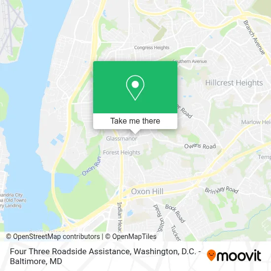 Four Three Roadside Assistance map