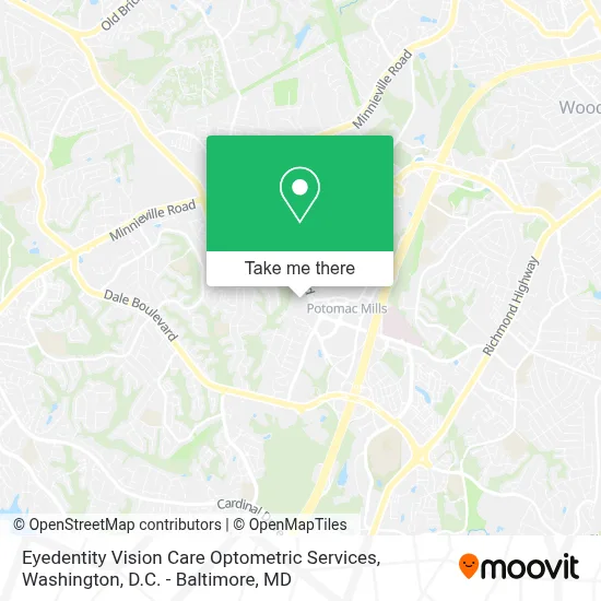 Eyedentity Vision Care Optometric Services map