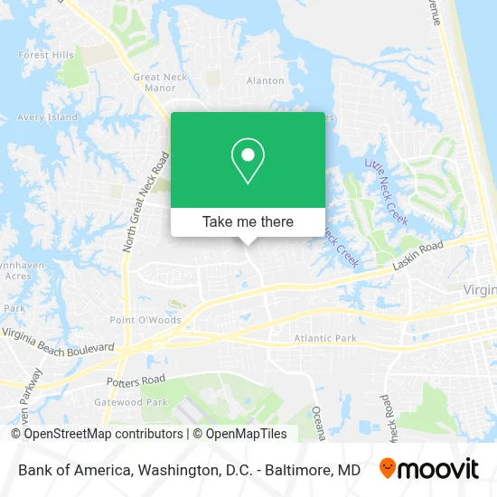 Bank Of America map