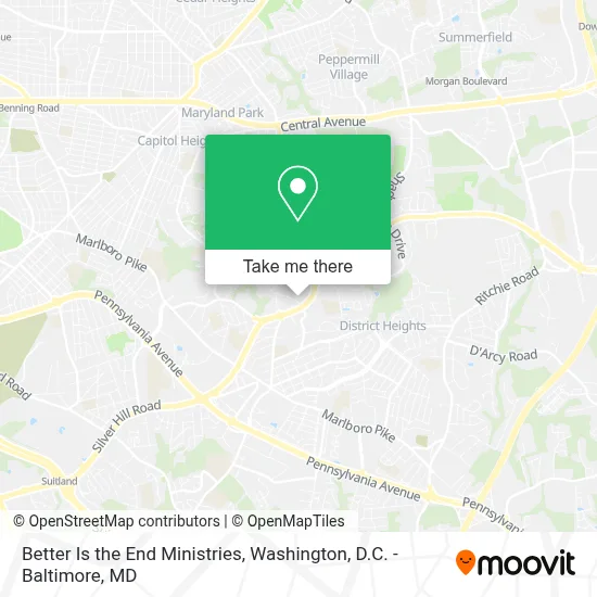 Better Is the End Ministries map