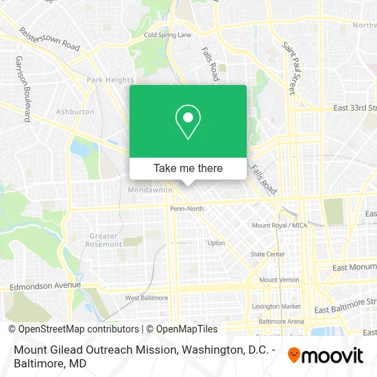Mount Gilead Outreach Mission map