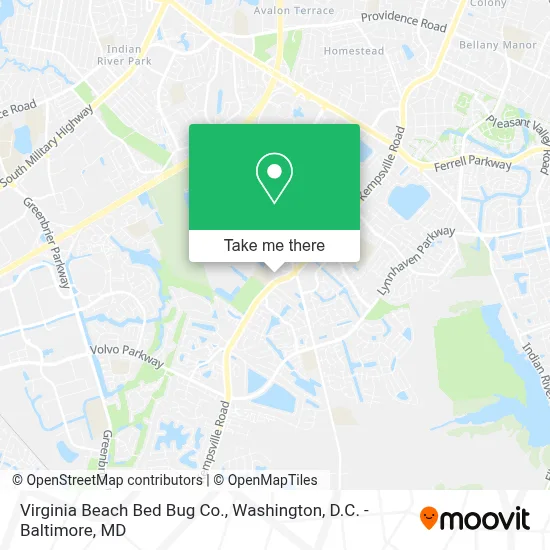 Virginia Beach Bed Bug Co. map
