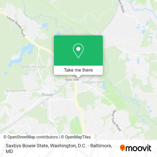 Saxbys Bowie State map