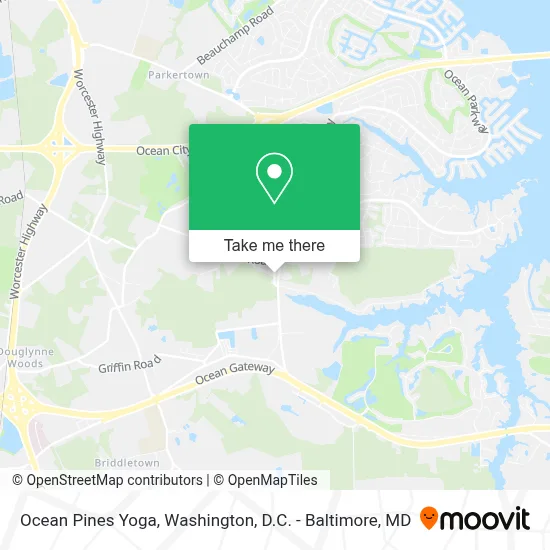 Ocean Pines Yoga map