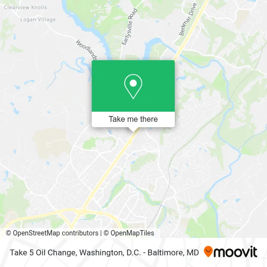 Take 5 Oil Change map