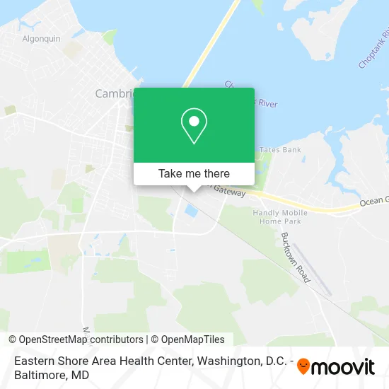 Eastern Shore Area Health Center map