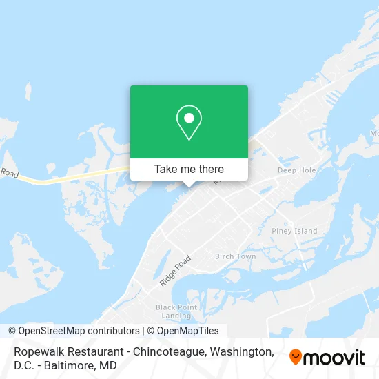 Ropewalk Restaurant - Chincoteague map