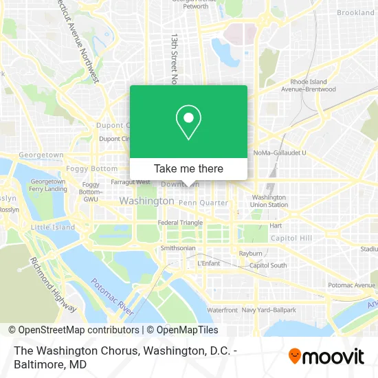 The Washington Chorus map