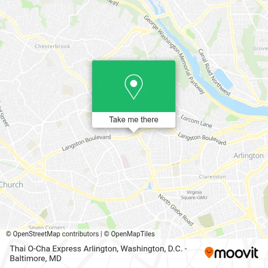 Thai O-Cha Express Arlington map