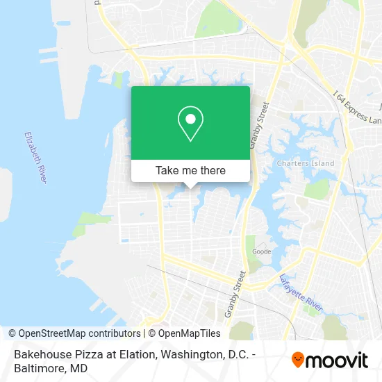 Bakehouse Pizza at Elation map