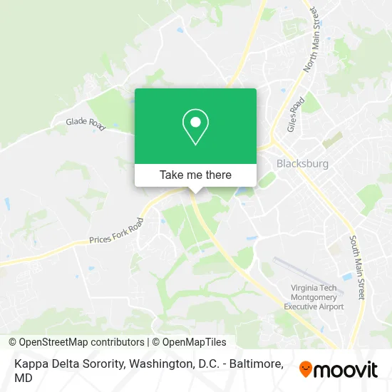 Kappa Delta Sorority map