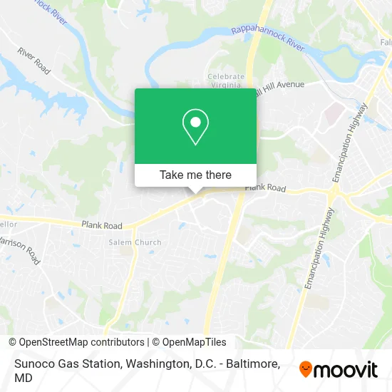 Sunoco Gas Station map
