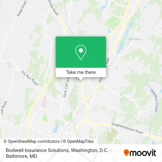 Bodwell Insurance Solutions map