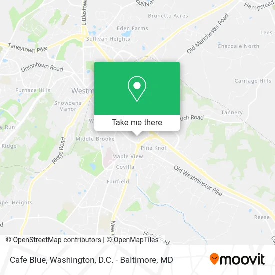 Cafe Blue map