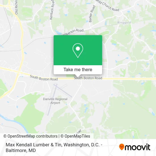 Max Kendall Lumber & Tin map