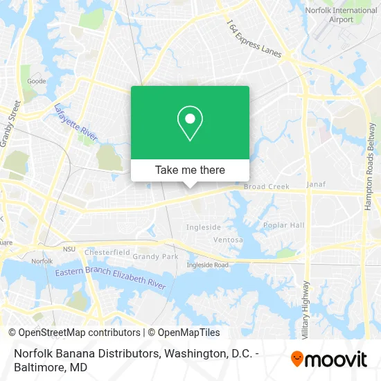 Norfolk Banana Distributors map