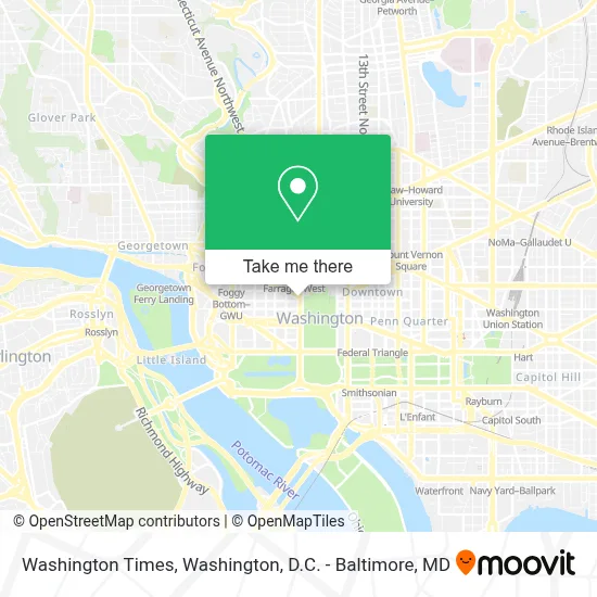 Washington Times map