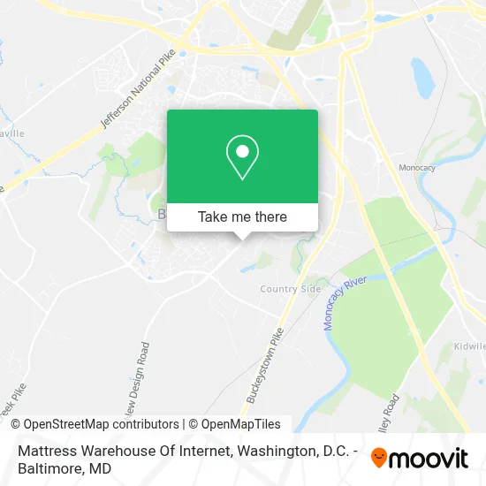 Mattress Warehouse Of Internet map
