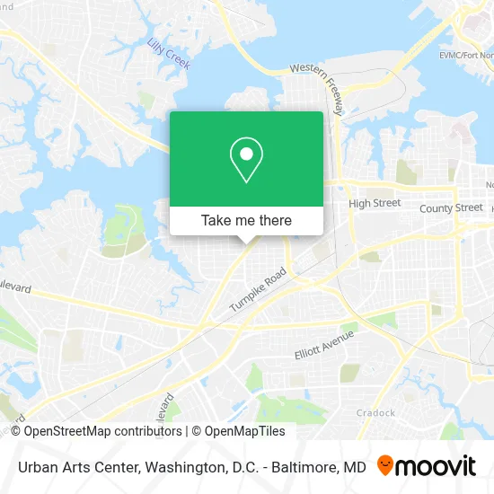 Urban Arts Center map