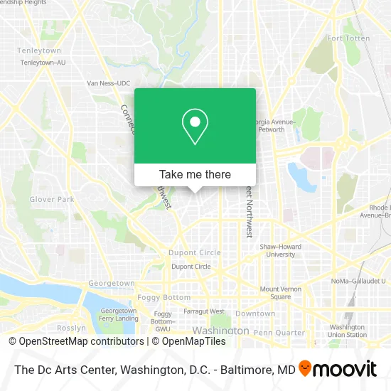 The Dc Arts Center map