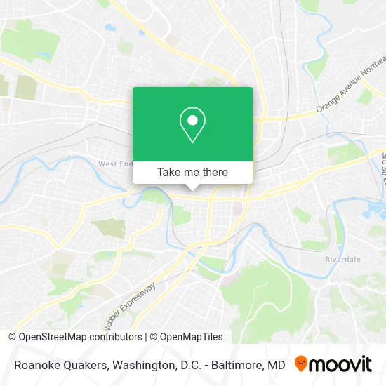 Roanoke Quakers map