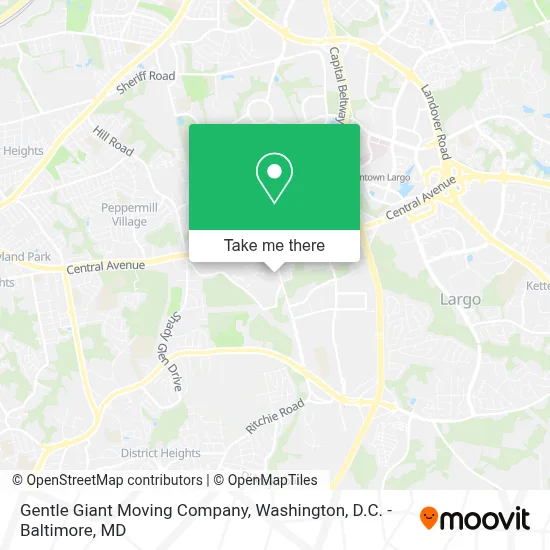 Gentle Giant Moving Company map