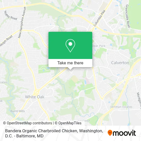 Bandera Organic Charbroiled Chicken map