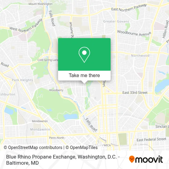 Blue Rhino Propane Exchange map