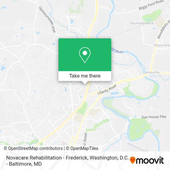 Novacare Rehabilitation - Frederick map