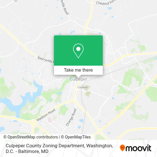 Culpeper County Zoning Department map