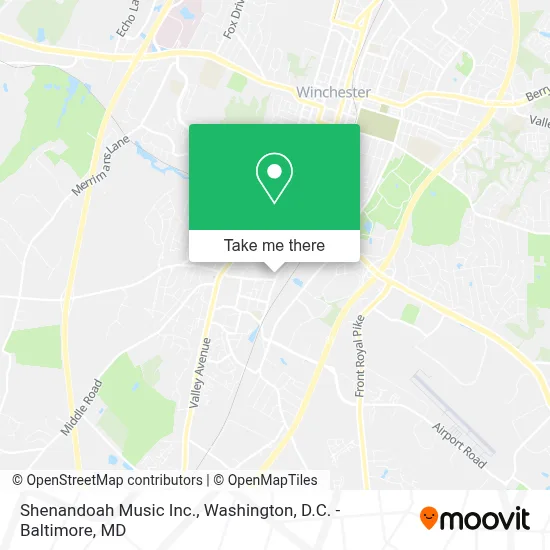 Shenandoah Music Inc. map