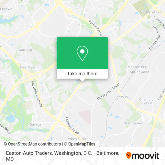 Easton Auto Traders map