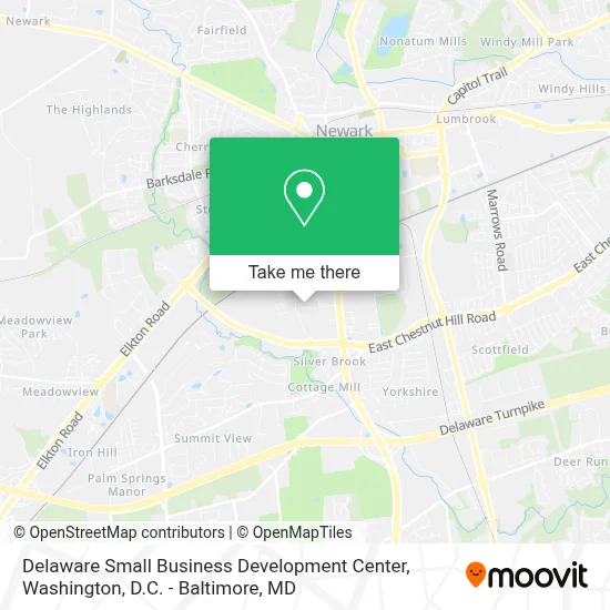 Delaware Small Business Development Center map