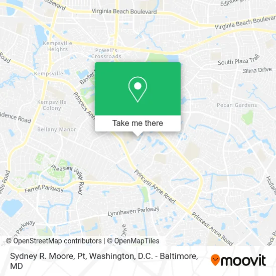 Sydney R. Moore, Pt map