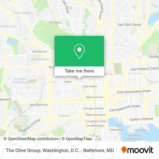 The Olive Group map